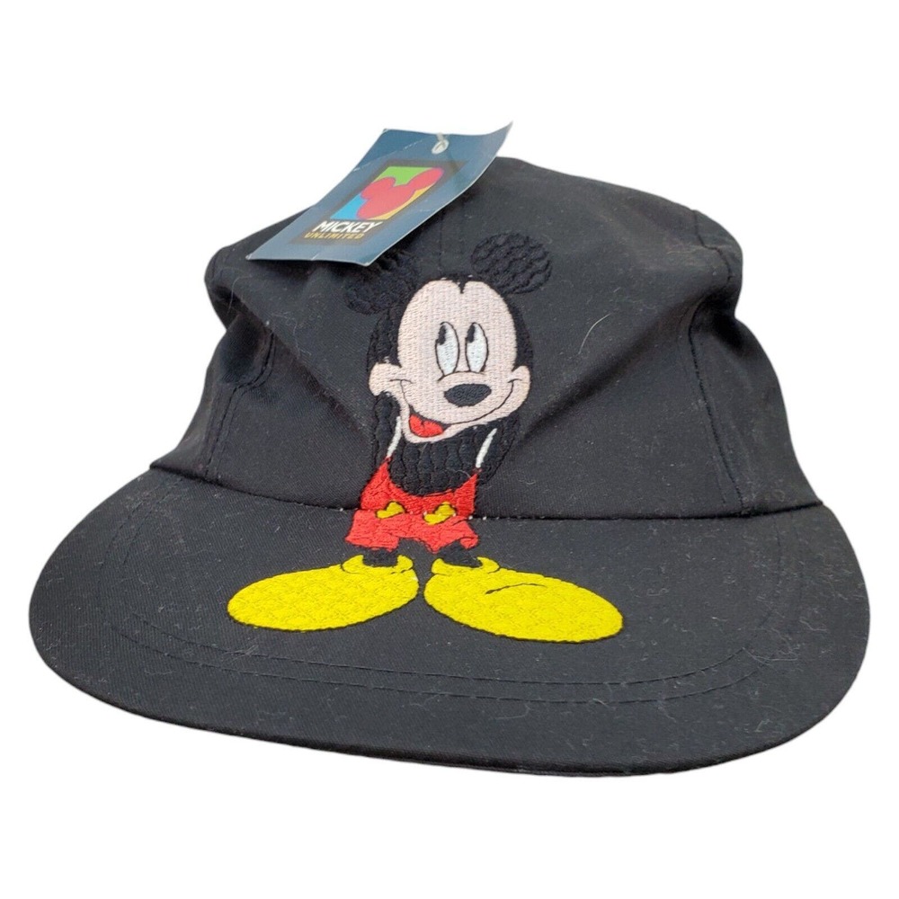 Vintage Disney Mickey Mouse‎ Unlimited Hat Cap Black Rare Deadstock NWT